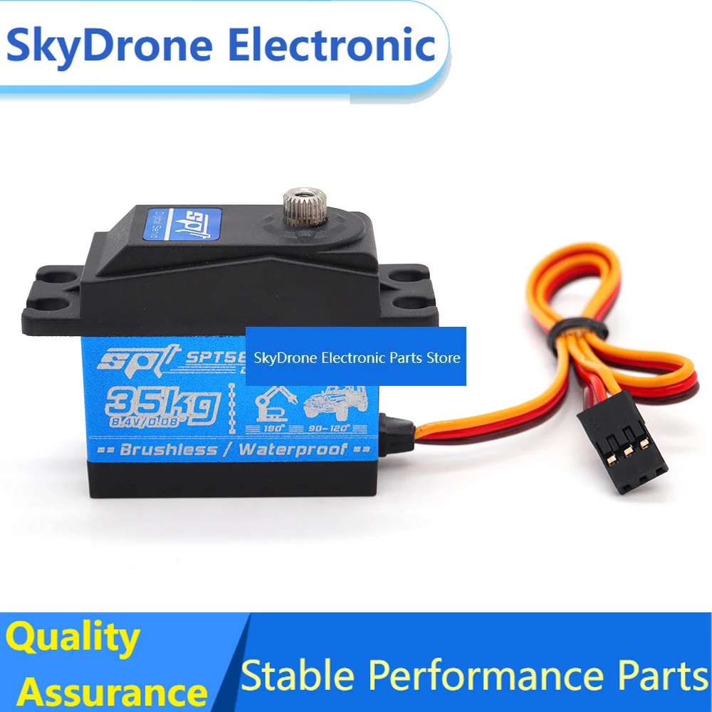 SkyDElRC Brushless Servo SPT5835W-180 35kg Metal Gear Digital Standard Servo Waterproof 8.4V For RC Drift Car Airplane Robot Arm
