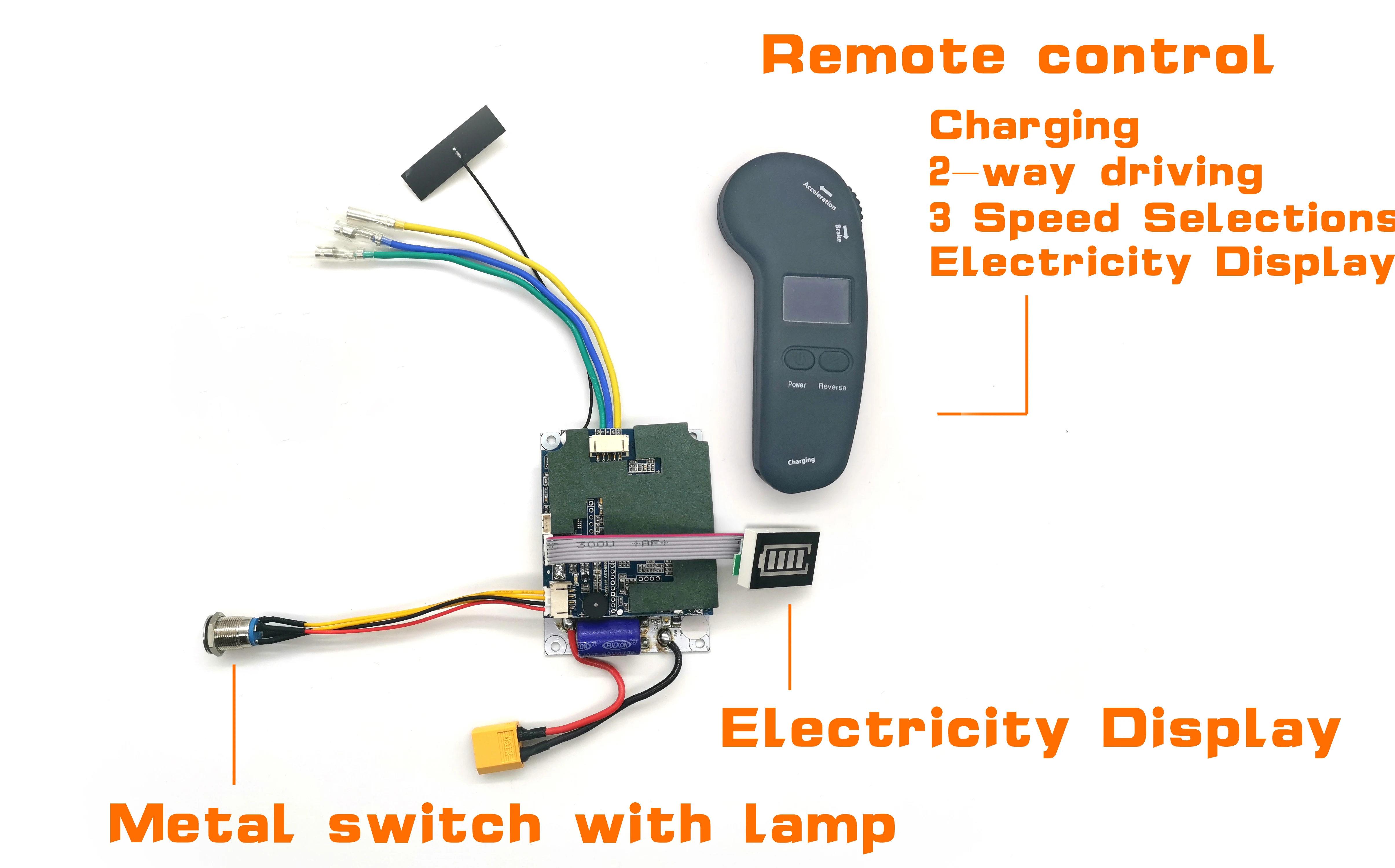 10s 36V Dual Belt Motor Drive ESC 2.4G Remote Control Motor for Electric Skateboard Longboard Controller ESC Replacement Parts