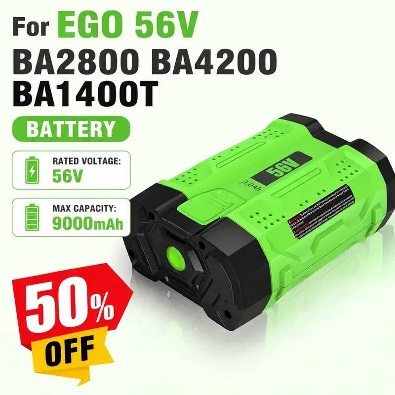 For EGO 56V Battery BA2800 BA4200 BA1400T Lawn Mower Leaf Blower Chain Saw Power Tool Replacement Batteries