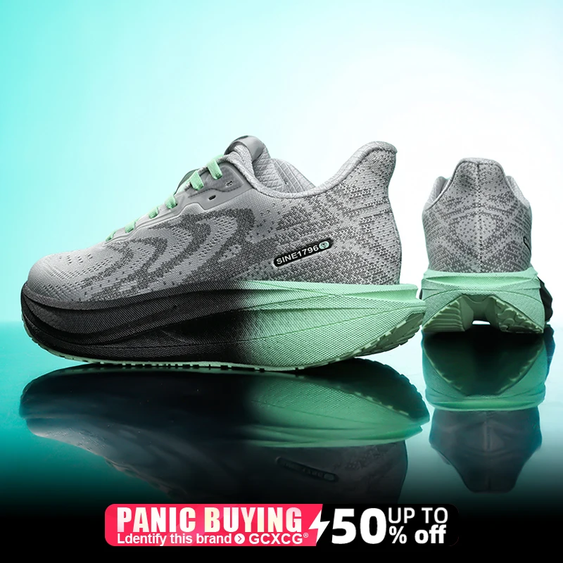 

Men Running Shoes Carbon Board Speciality Marathon Sports Breathable Lightweight Women's Comfortable Athletic Nonskid Sneakers