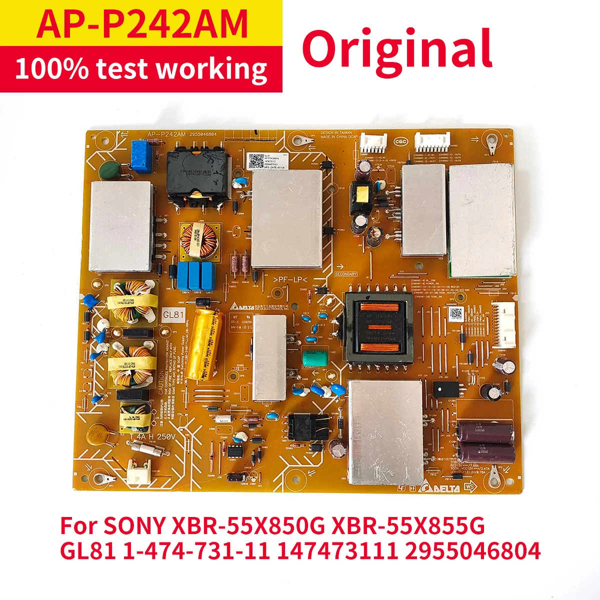 Original Good Quality AP-P242AM 2955046804 Power Board Support for SONY XBR-55X850G XBR-55X855G TV Repair Parts 1-474-731-11