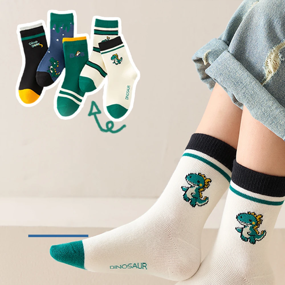 5Pairs 1-16Years  Children's Socks Soft And Delicate Athletic Socks Children's Fashion Of Animals Wholesale To Resell Socks