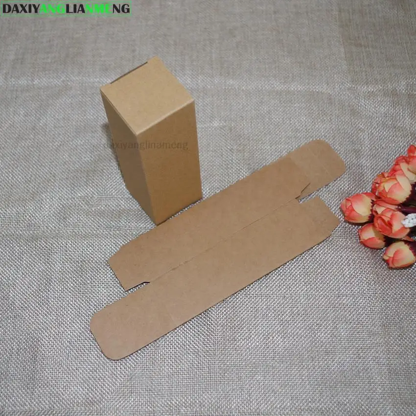 100pcs/lot 1.7 2.5 2.9 3.6cm White Black Kraft Paper Box DIY Lipstick Perfume Essential Oil Bottle Packaging Boxes fast shipping