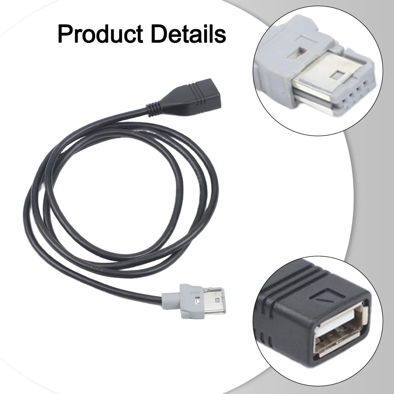 Head Unit USB Cable 4-Pin USB Cable In-car USB Connection 4-pin Connector For Alpine CD Player 4 Pin Usb Adapter Cable Black