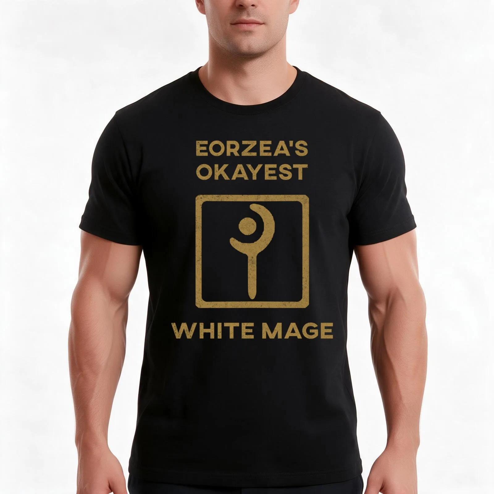 Eorzeas Okayest WHM - XIV T-Shirt, Summer Casual Cotton Tee, Oversized Streetwear Tops, Vintage Graphic Print, Unisex Men Women