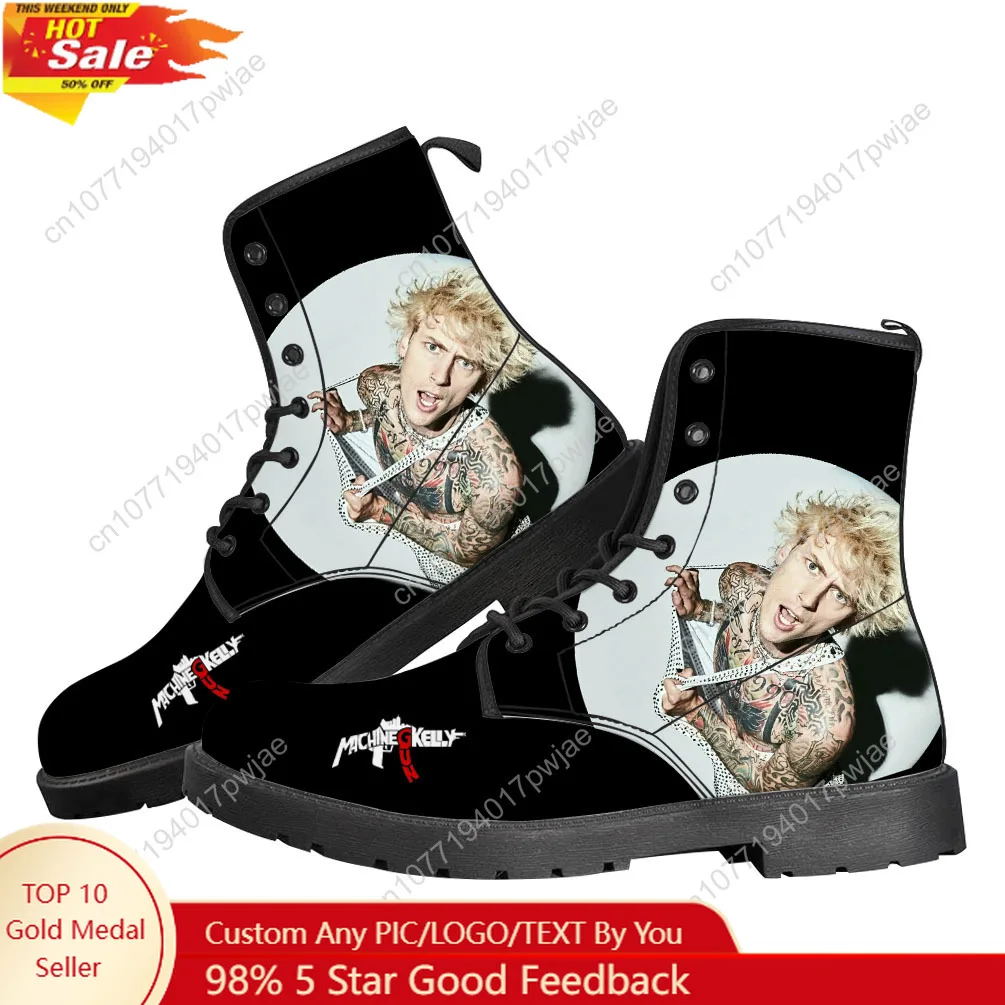 M-Machine Gun K-Kelly MGK Casual Boots Mens Womens Teenager Shoes Retro Street 3D water proof Boot Outdoor Customize Made Boots