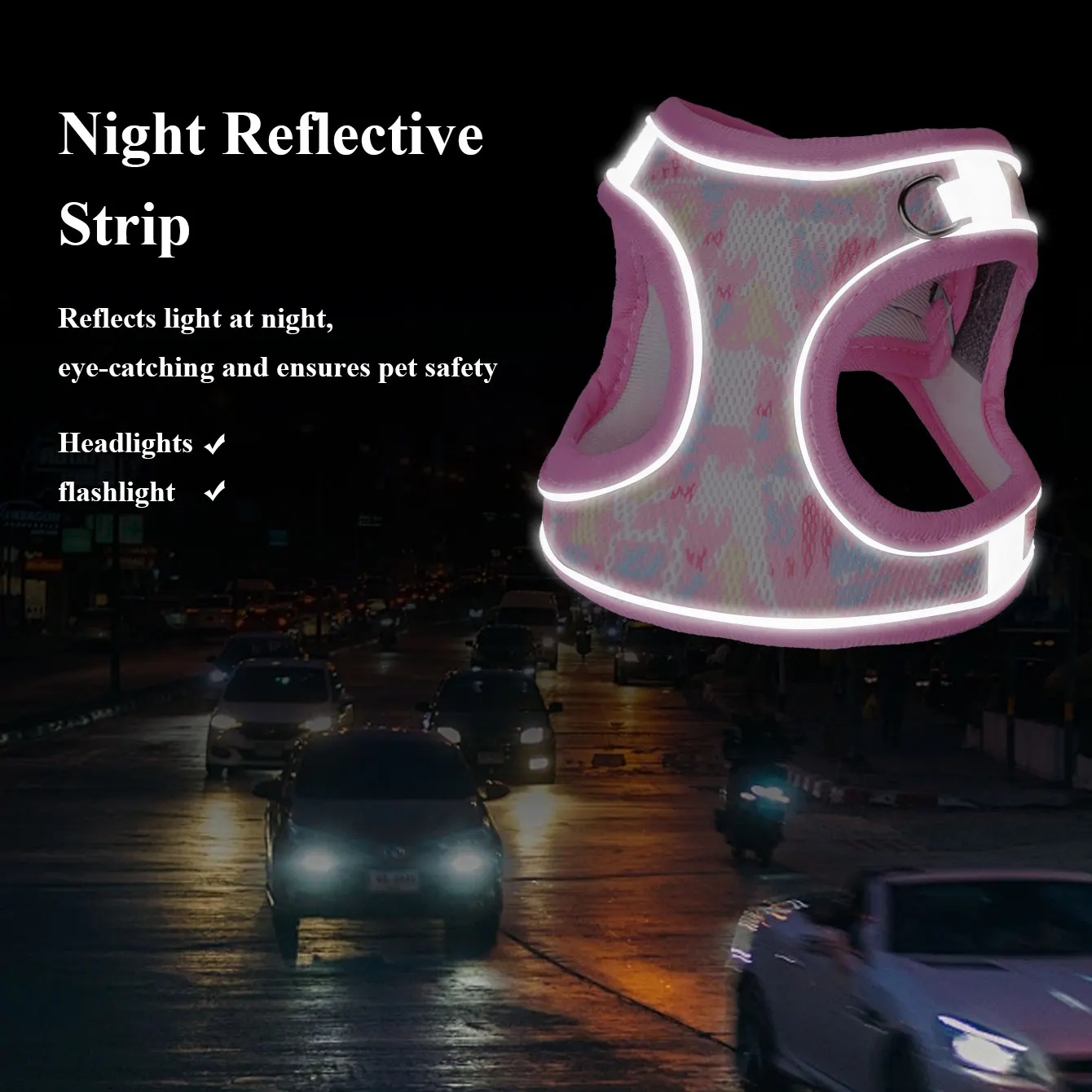 HP214--1pc حزام شبكي صيفي للكلاب والقطط مع مقود للحيوانات الأليفة بطول 1.5 متر. #5