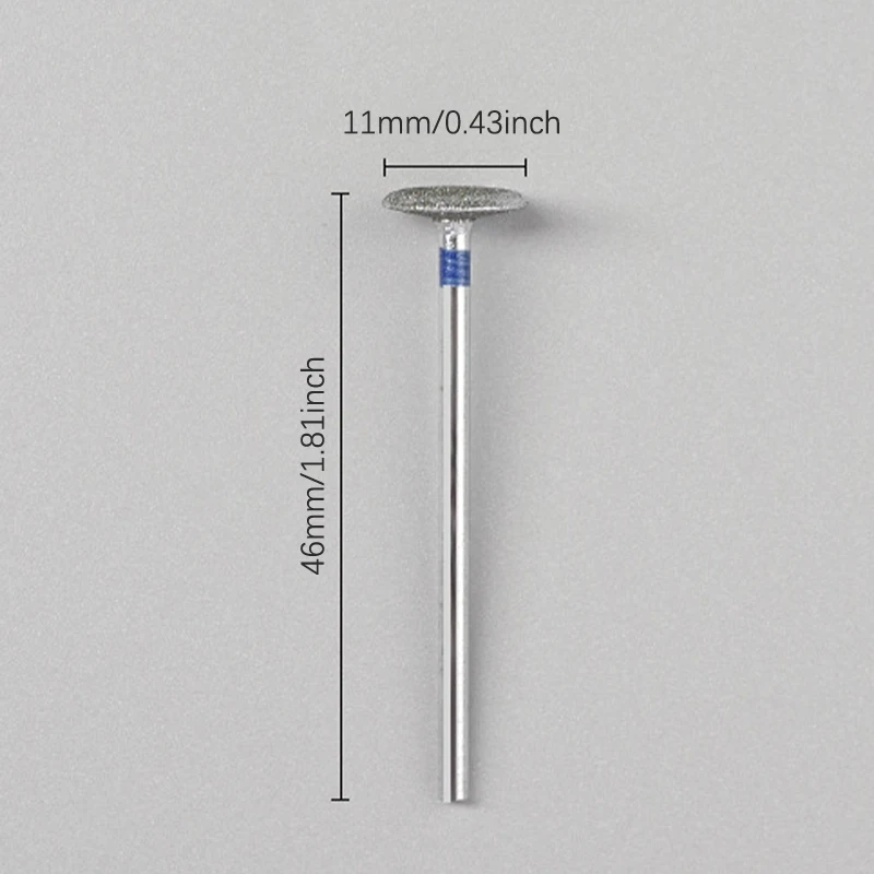 1개 네일 폴리싱 제거 헤드 다이아몬드 전동 네일 드릴 비트 디스크 그라인딩 버 T 밀스 그라인더 큐티클 커터 아트 도구
