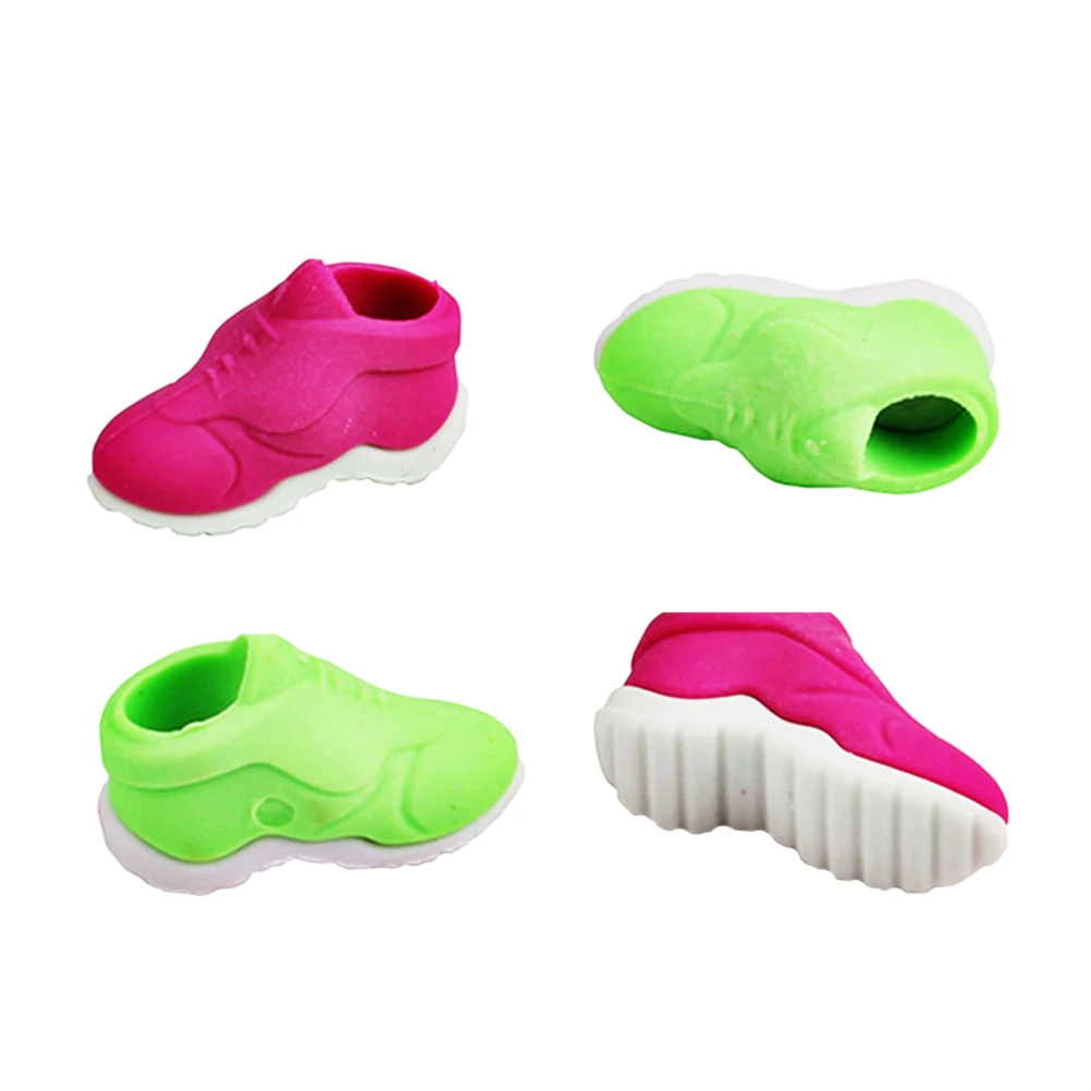 

4pcs Football Shoes Shaped Erasers Lovely Kids Cartoon School Supplies Easy to Erase Writing Drafting Gifts Novelty Student