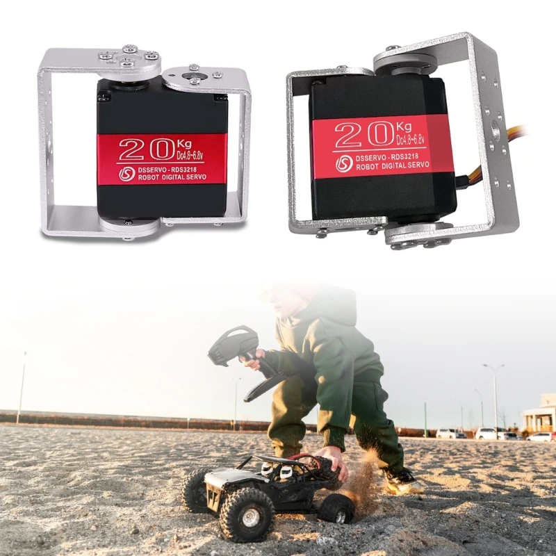 عزم دوران عالي 20 كجم أجهزة رقمية مزدوجة العمود ميتال جير IP66 مقاوم للماء مكونات مؤازرة المشروع لنماذج الروبوت 15UB