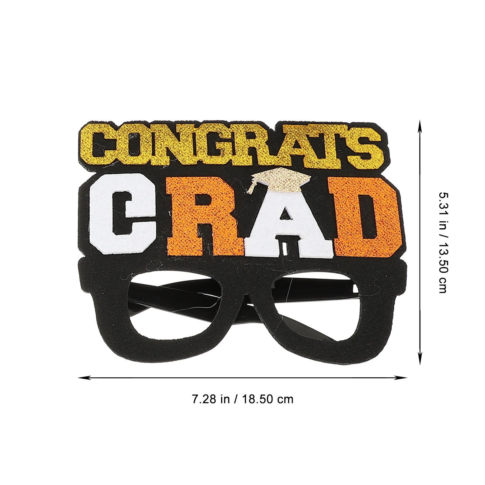 

6Pcs Graduation Plastic Glasses Photo Props Creative Cap Design Funny Eyewear Graduation Party Supplies Decoration