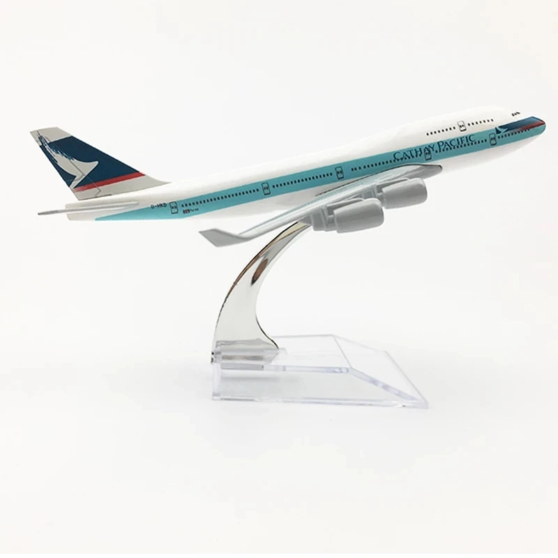 

Airplane 16cm 1:400 for Cathay Pacific B747 Plane Aircraft Model Diecast Metal Scale Decorations For Home Collection or Gift