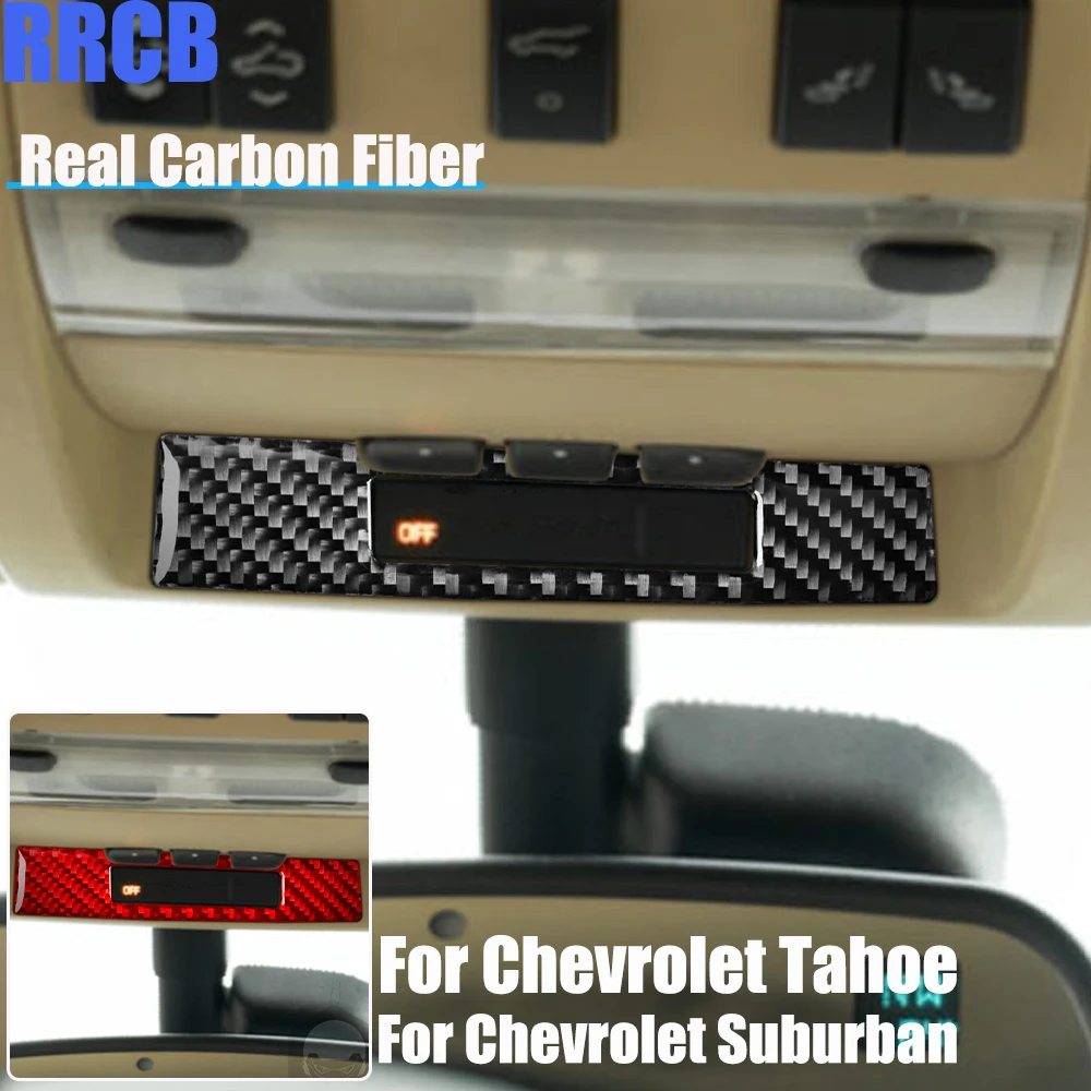 

Real Carbon Fiber Car Accessories Roof Control Strip Decorative Trim Soft Cover Sticker For Chevrolet Tahoe/Suburban 2007-2014