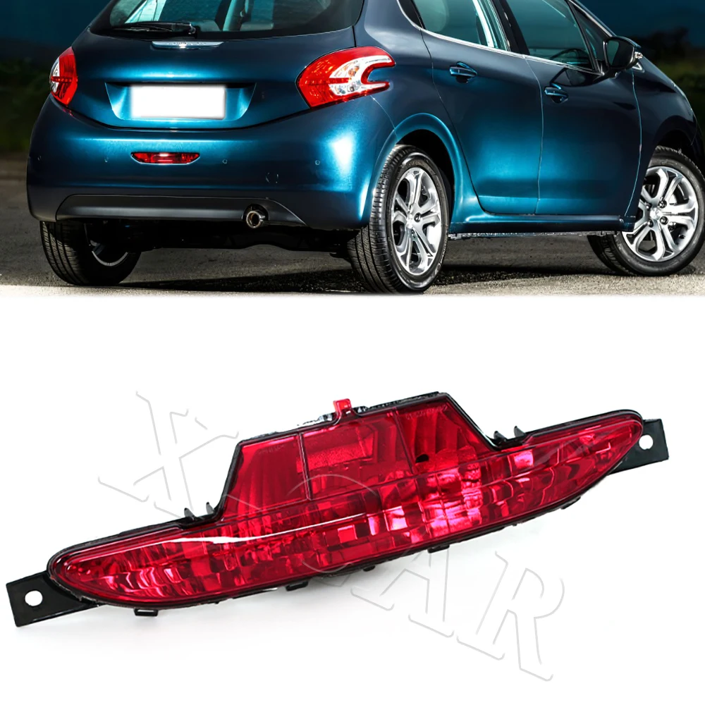 Rear Bumper Fog Lamp Rear Brake Light Driving Fog Light 9674308980 For PEUGEOT 208 2012 2013 2014 2015 2016 2017 2018 2019 2020