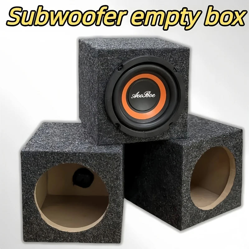 1One Pack，Car and home audio modification speaker boxes，6.5Inch square wooden box empty box subwoofer test box，Thickened wooden