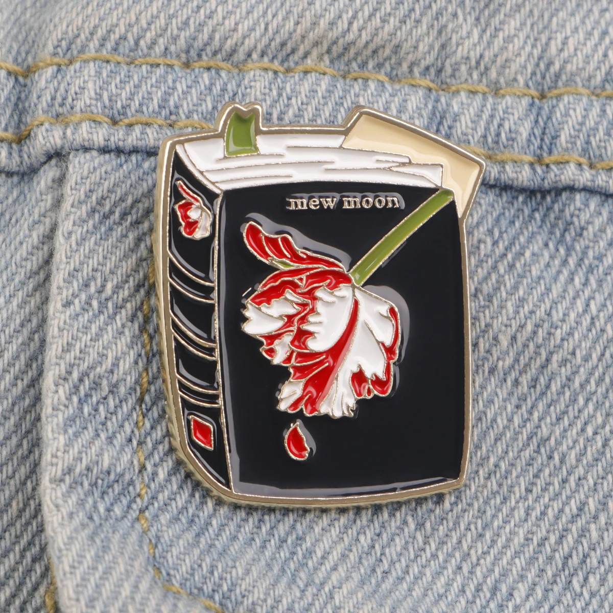 Twilight Enamel Pin, Colorful Fish Brooch Gift for Fans
