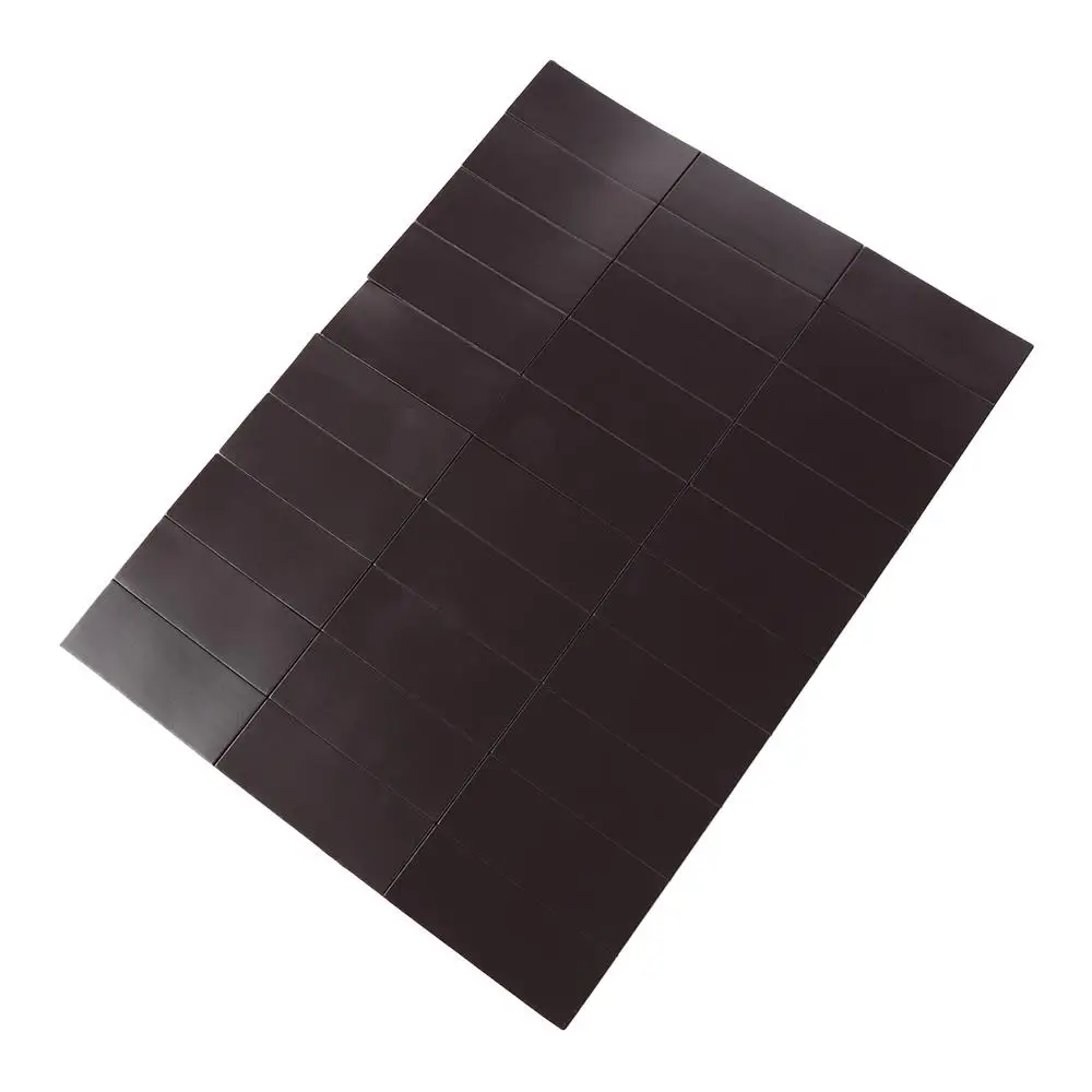 30pcs/sheet Teaching Aids Magnet Blackboard Sticker Self Adhesive Rectangular DIY Magnetic Sticker Black Flexible Blackboard