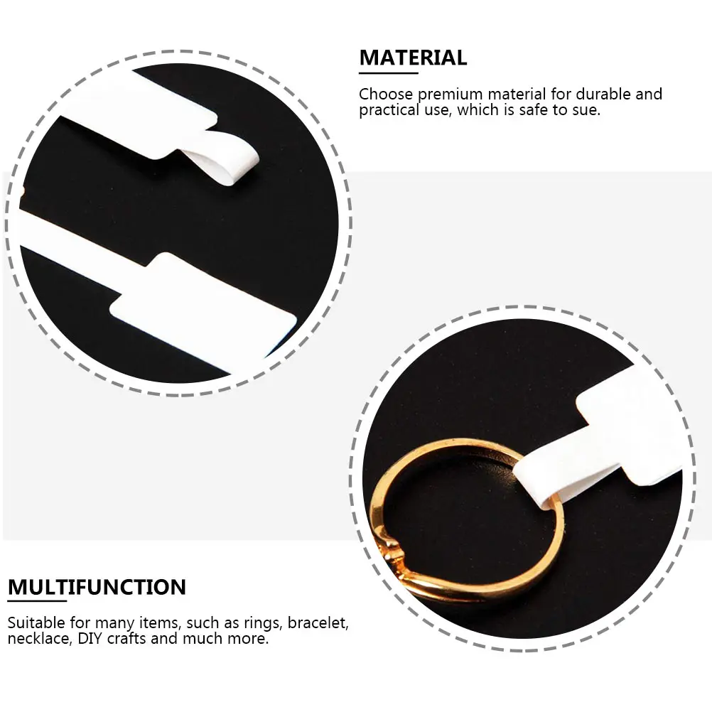 

300 Pcs Jewelry Tags Blank Labels for Rings Bracelets Necklace DIY Crafts Price Tags Stickers Handwriting Folder