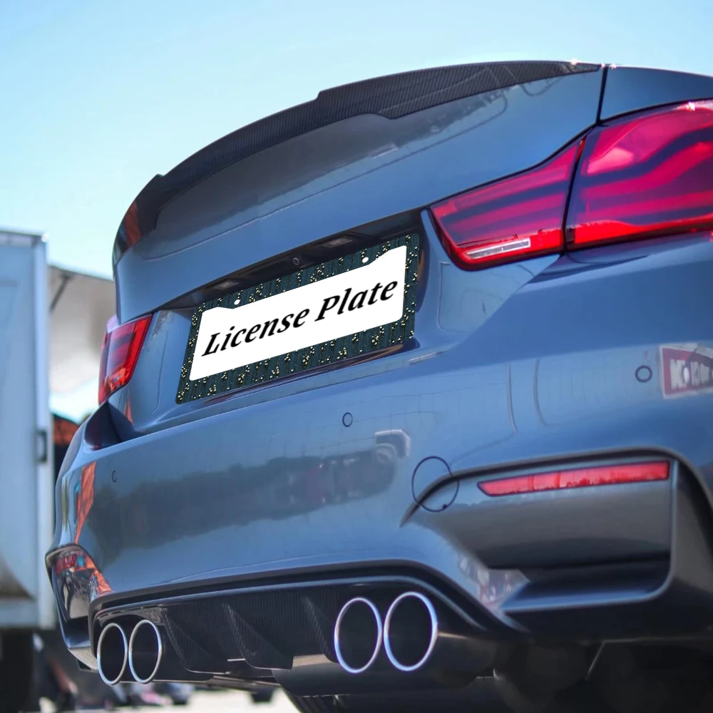 1 قطعة الأزرق والذهبي نمط الأزهار 2-Hole إطار لوحة الرخصة مادة الألومنيوم 6x12 بوصة مع المسمار مجموعة الرجعية الجدة سيارة ديكو