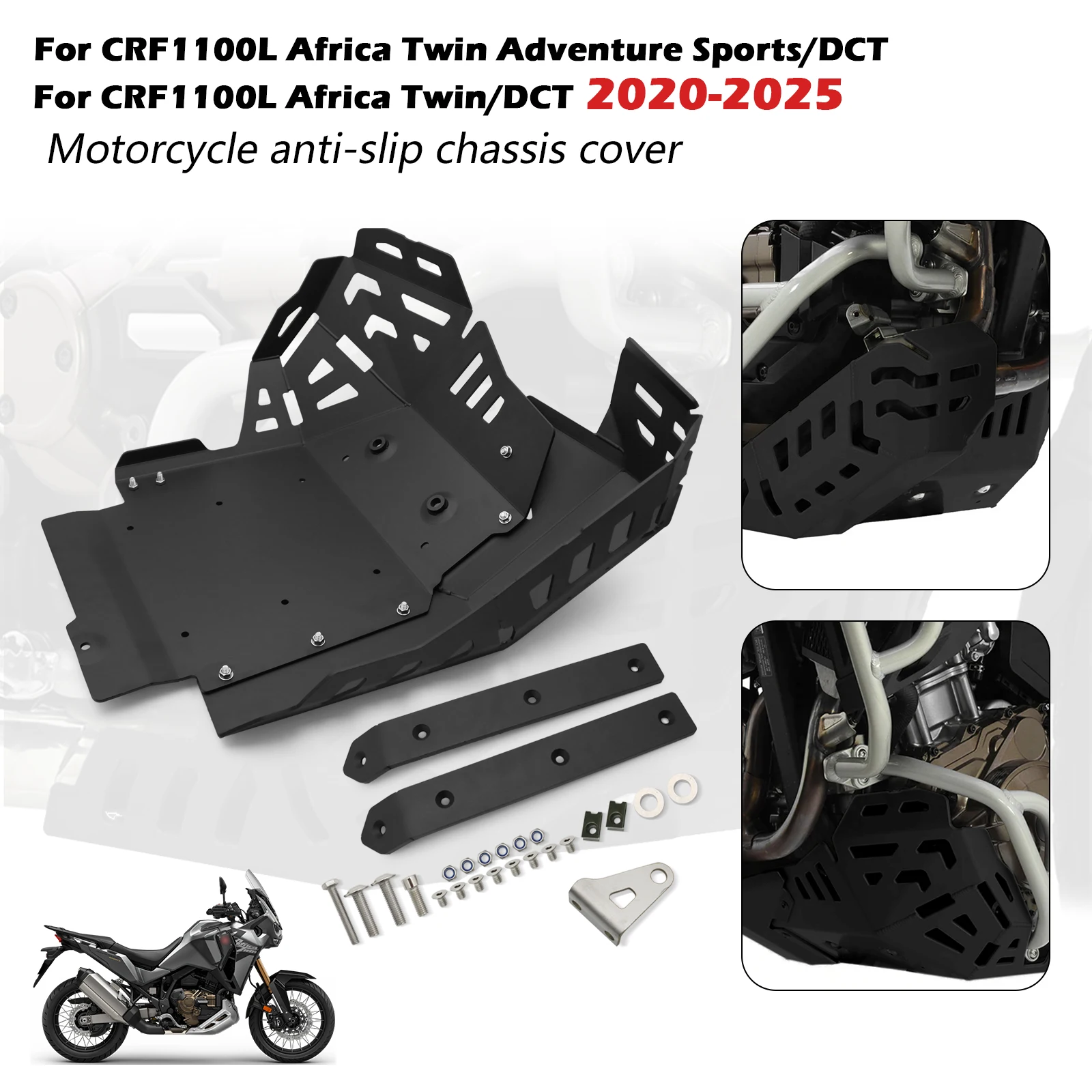 

Motorcycle Engine Chassis Protection cover Guard Bottom Skid Plate For CRF1100L Africa Twin Adventure Sports DCT 2020-2024 2025