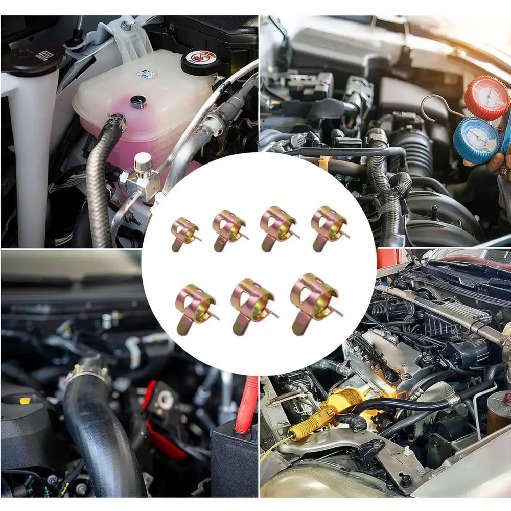 Spring Steel Hose Clamps Assortment Zinc Plated Pipe Clips For Fuel Line Vacuum Hose Automotive Plumbing Repair Hardware