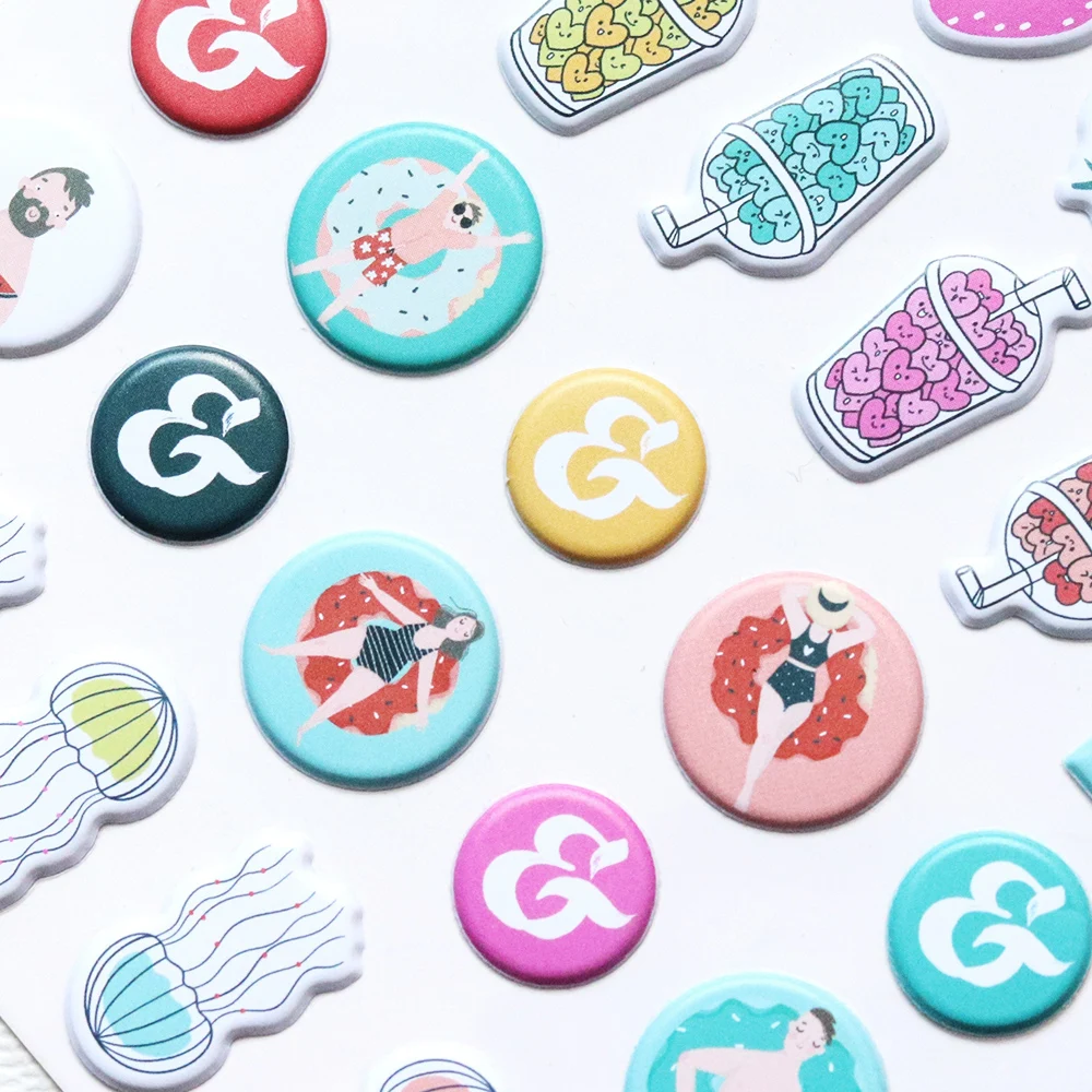 Creative Path Puffy Mini Scrapbooking Journaling Sticker Wiederverwendbare Kleine Vase Stern Herz Motivierende Sätze Deko-Sticker – Detail 5