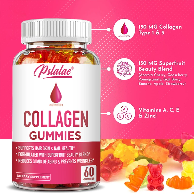 Collagen Gummies - Support Healthy Hair, Skin and Nails, Formulated with A Superfruit Beauty Blend