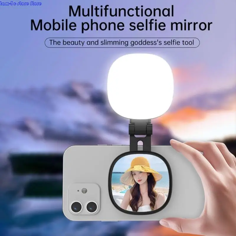 D0UA Professional Studio Quality Phone Individual portrait Light Attachment 3 Color Temperatures Portable Portable For