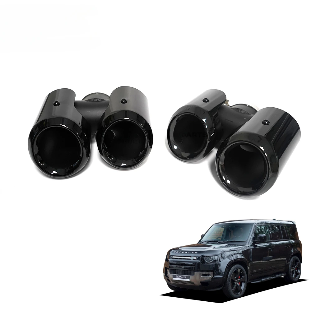 Exterior Accessories Aluminum Kit CAR BLACK/SLIVER EXHAUST PIPE For Land Rover defender 2020