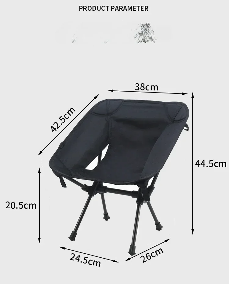 Portable Lazy Back Chair High-end Light Aluminum Alloy Folding Chair Outdoor Moon Chair Camping Camping Folding Chair