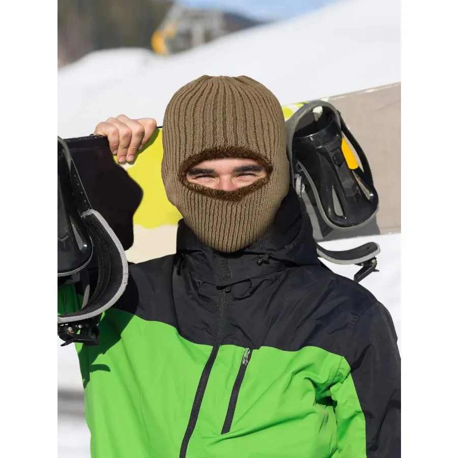 Балаклава вязаная теплая ветрозащитная шапка, закрывающая лицо для мужчин и женщин, флисовая шапка для занятий спортом на открытом воздухе