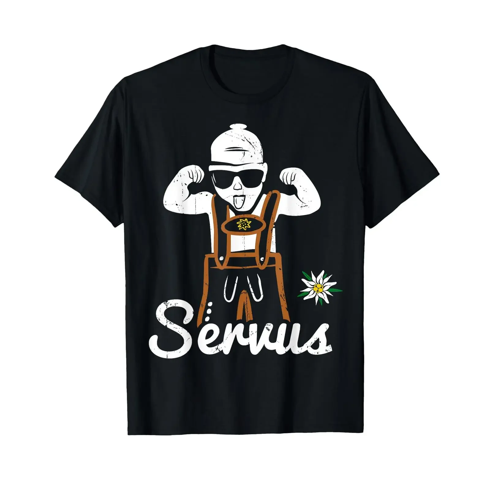 Servus Tracht Baby Cool Bavaria Tirol Steiermark Dialect T Shirt vintage Washed Breathable Stretched Stylish graphic Soft