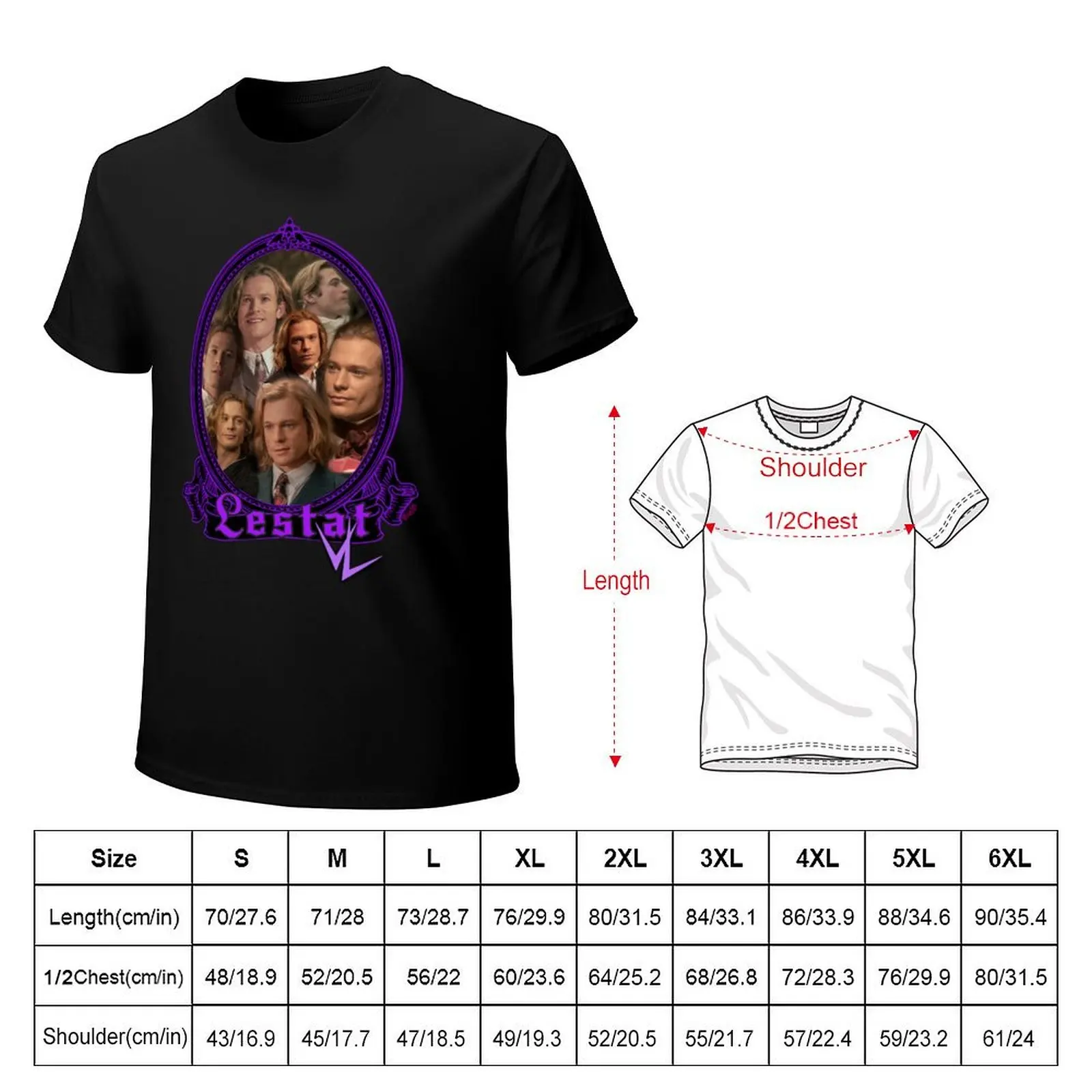 Lestat - Sam Reid - purple T-Shirt Basic Short Sleeve Cotton Blend T-Shirt