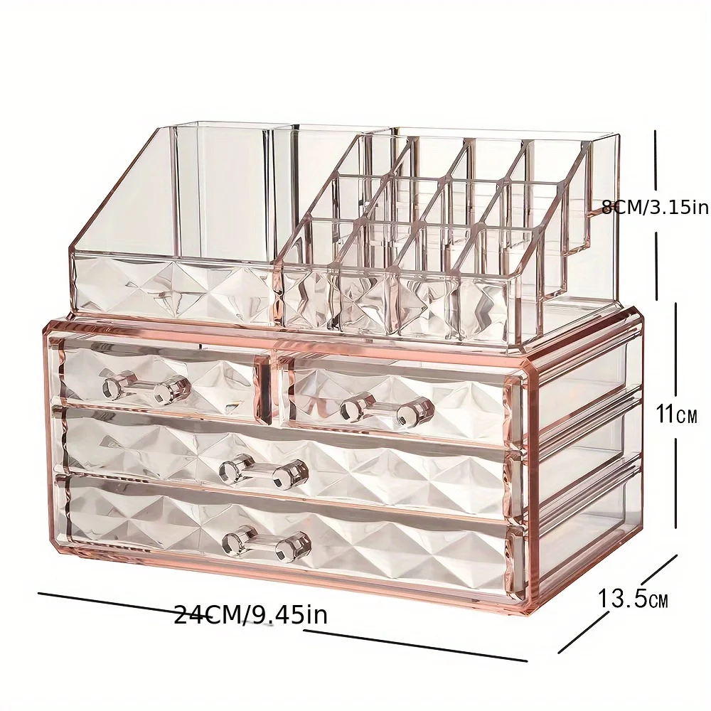 Netroots with the same style cosmetics  box transparent dust desktop drawer makeup box