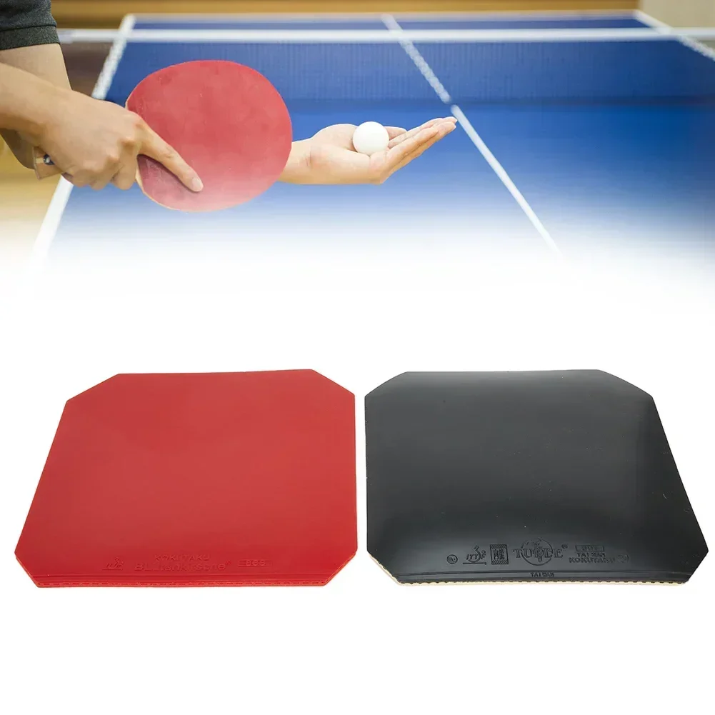 1x Useful Red/Black Table Tennis Rubber Hard Sponge Fast Attack  Practical Accessory Table Tennis Pong Replacement Covers Tools