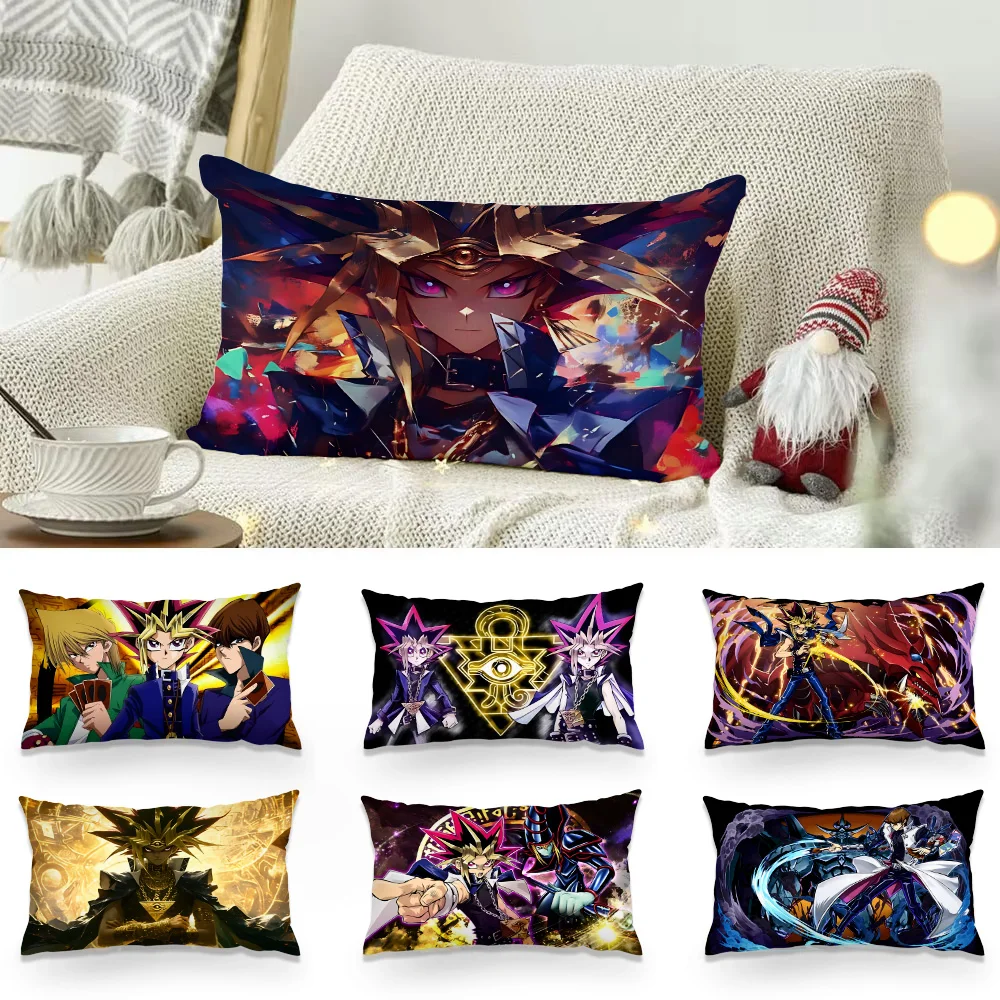 Yu-Gi-Oh Pharaoh Atem Yami Yugi Pillow Covers Cartoon Sofa Decorative Home Double-sided Printing Short Plush Cute Cushion Cover