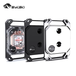 Bykski CPU Water Block  For AM5,AM4,AM3 AMD Ryzen 9/7/5/3 Processor Cooler,Acrylic,POM,0.2mm Micro Channel CPU-XPR-M-V3