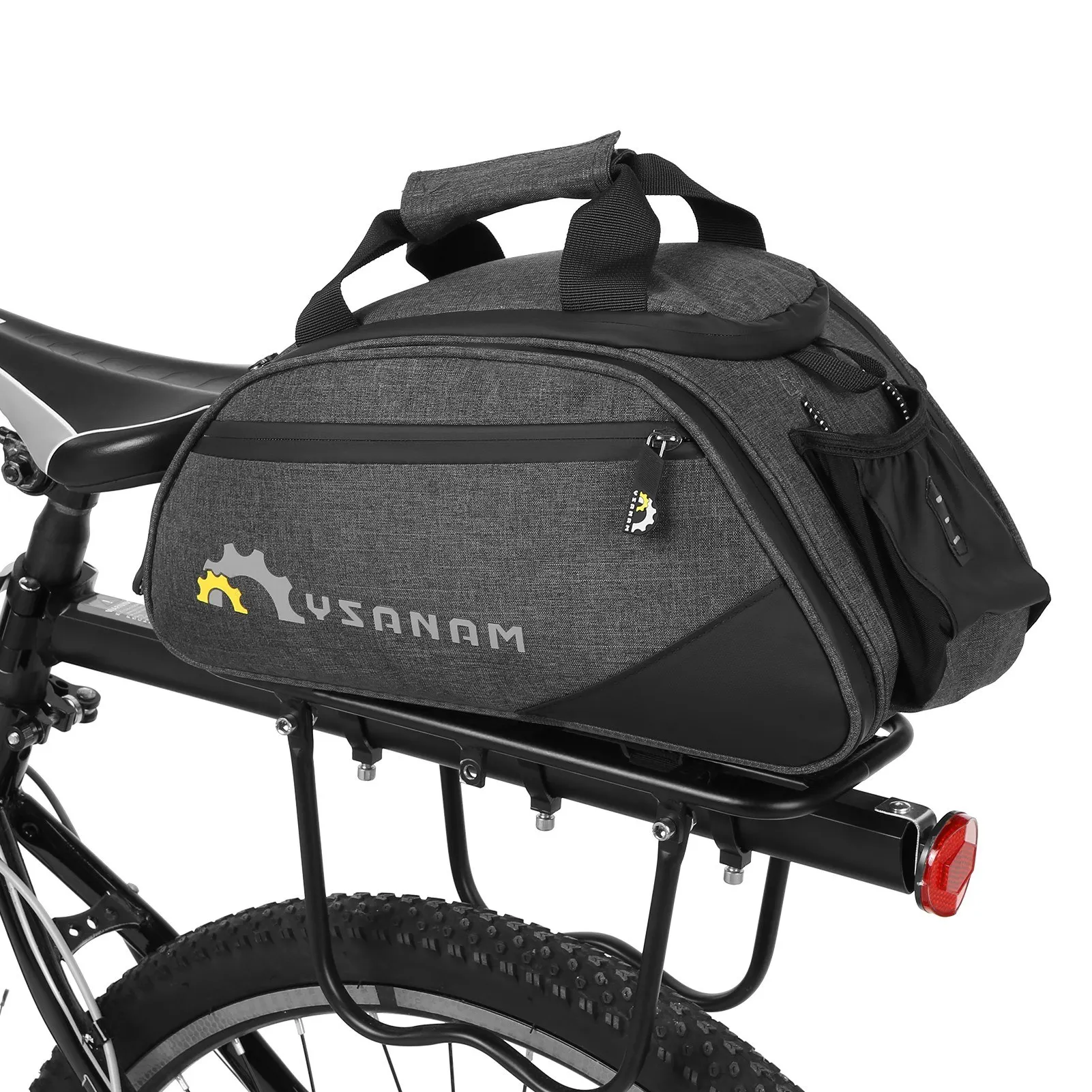 

12L Waterproof Bike Rear Seat Bag Expandable MTB Bicycle Rack Trunk Bag Cycling Luggage Storage Bag Pack Pannier