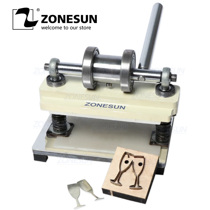 

ZONESUN Manual Leather Die Cutting Machine Handmade Earring Die Cuts Pressing Machine For Custom Clicker Die Steel Rule Die