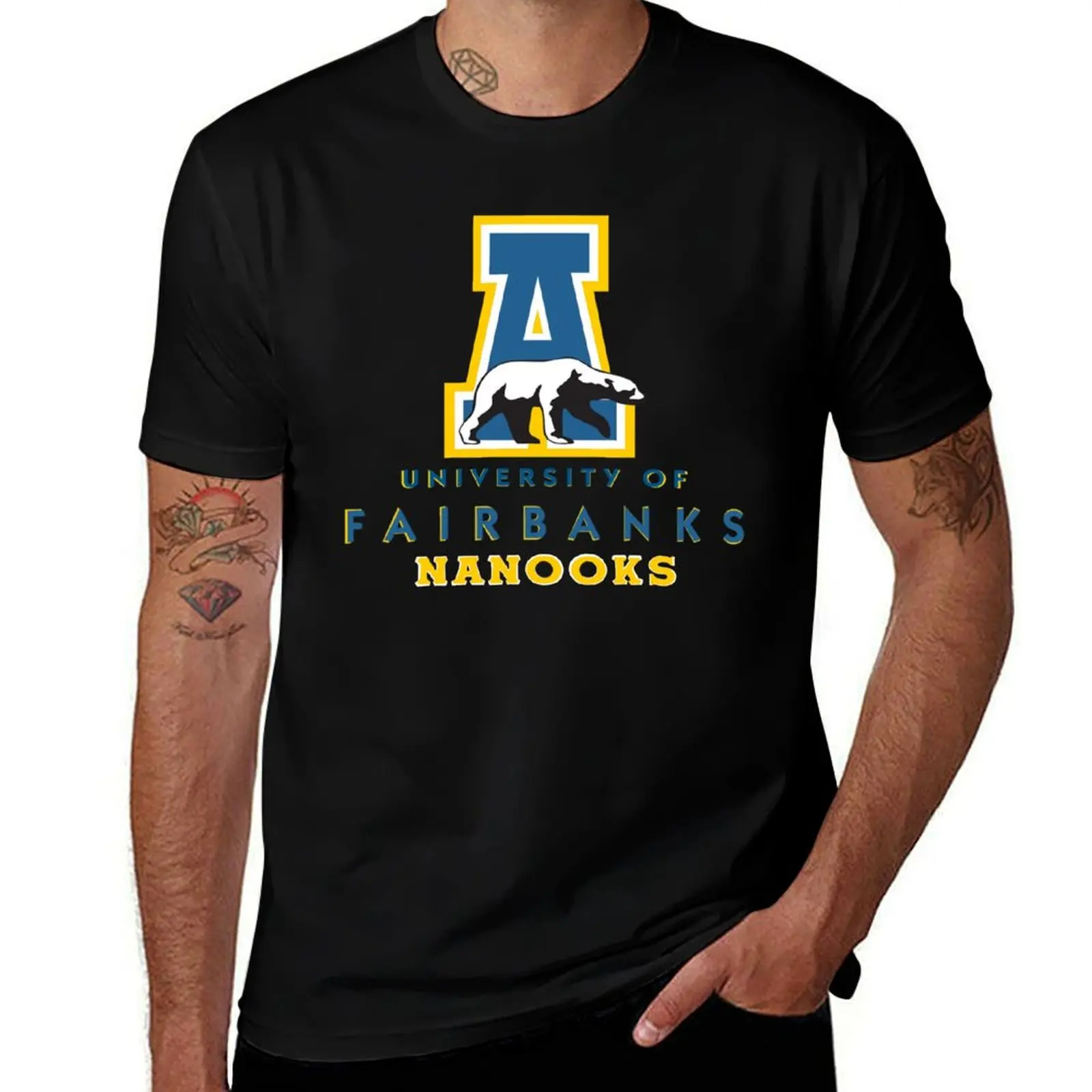 

University of Alaska Fairbanks - Nanooks T-Shirt cheap stuff oversized quick-drying mens workout shirts
