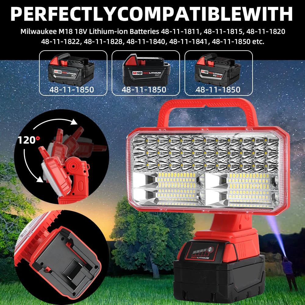Milwaukee M18 Pil için 4200LM - Outdoor Lighting Jobs incelemesi ve fiyatı
