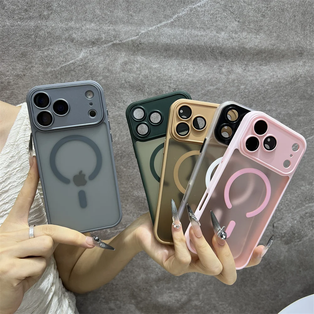 Matte Magnetische Durchsichtige Kabellose Ladehülle für iPhone 18 Pro 17 Air 16 15 14 13 12 11 17 Pro Max für Magsafe Cover – Detail 2