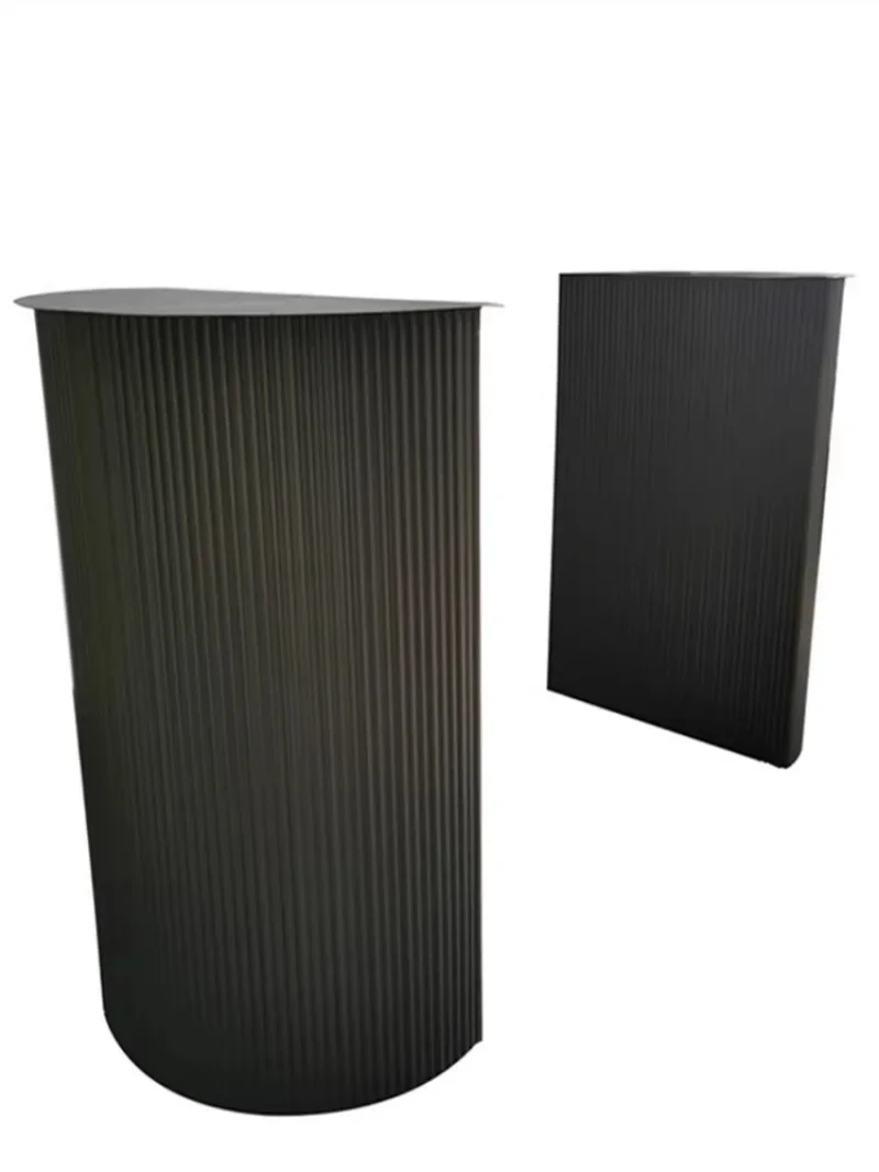 metal cylindrical support rock slab island dining table base