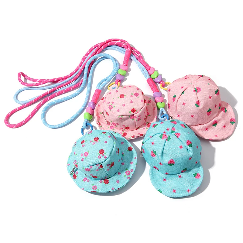 New Strawberry Pattern Designed Headphones Wallet Key Case Coin Storage Floral Zipper Pouch Anti-theft Feature Card Holder Gift