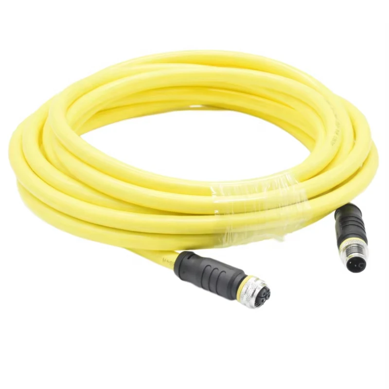 M12 connector 5-pin L-code signal power supply male and female plug wire IP67 waterproof connector