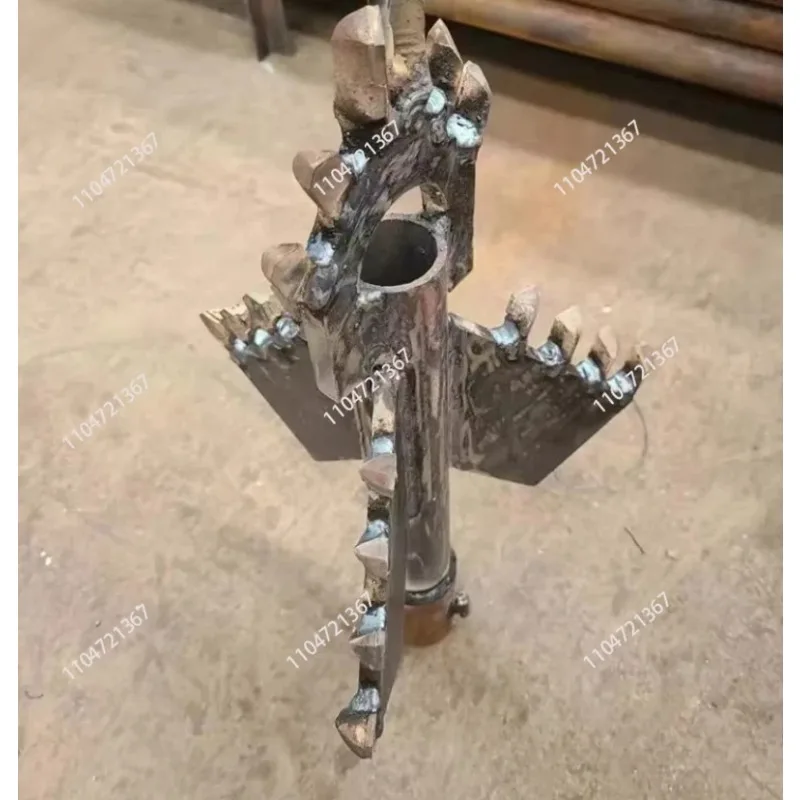 Household small water well drilling rig Three-wing alloy drill bit 50 drill rod 100mm-300mm