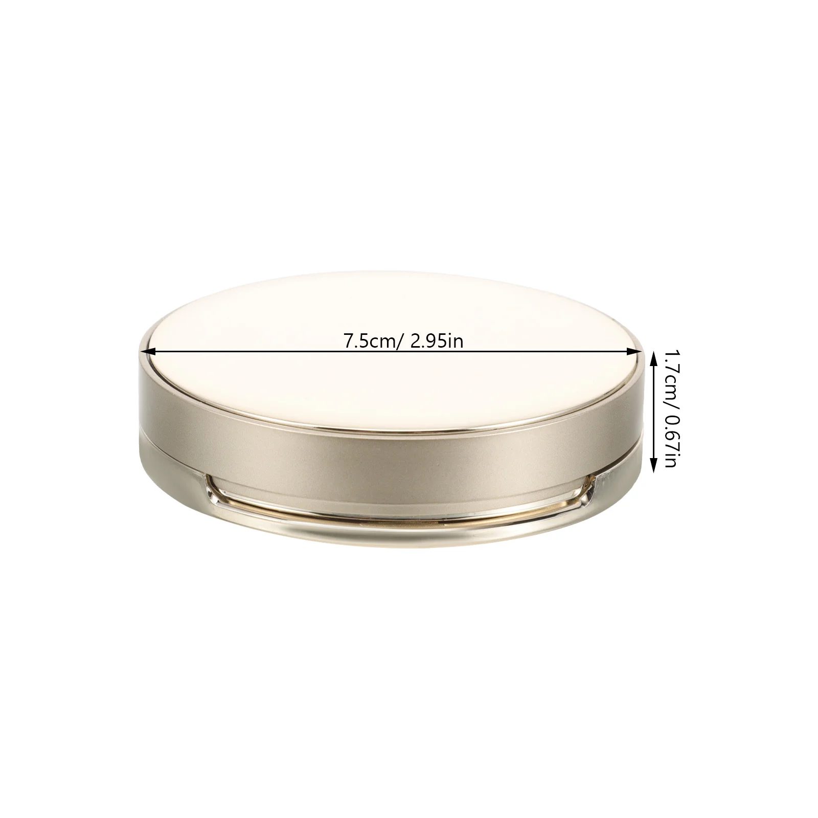 2Pcs Cushion Foundation Powder Box Empty Portable Refillable Compact Case Lightweight Travel Makeup Puff Container