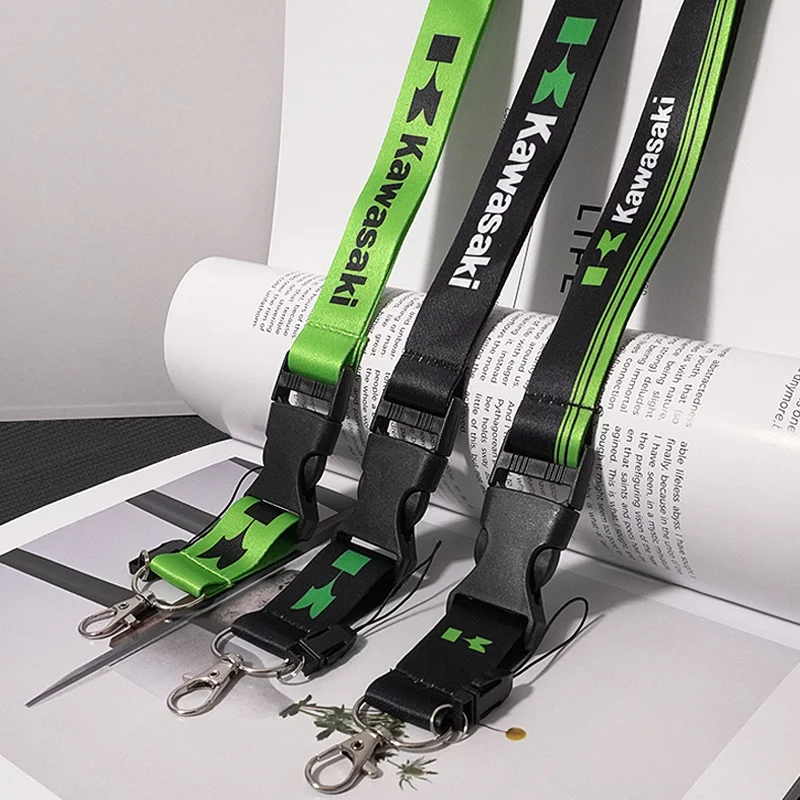 Lanière de carte d'identité pour porte-clés de voiture et moto, sangle suspendue, porte-clés pour Kawasaki Ninja Z900 Z400 ZX25R ZX12R
