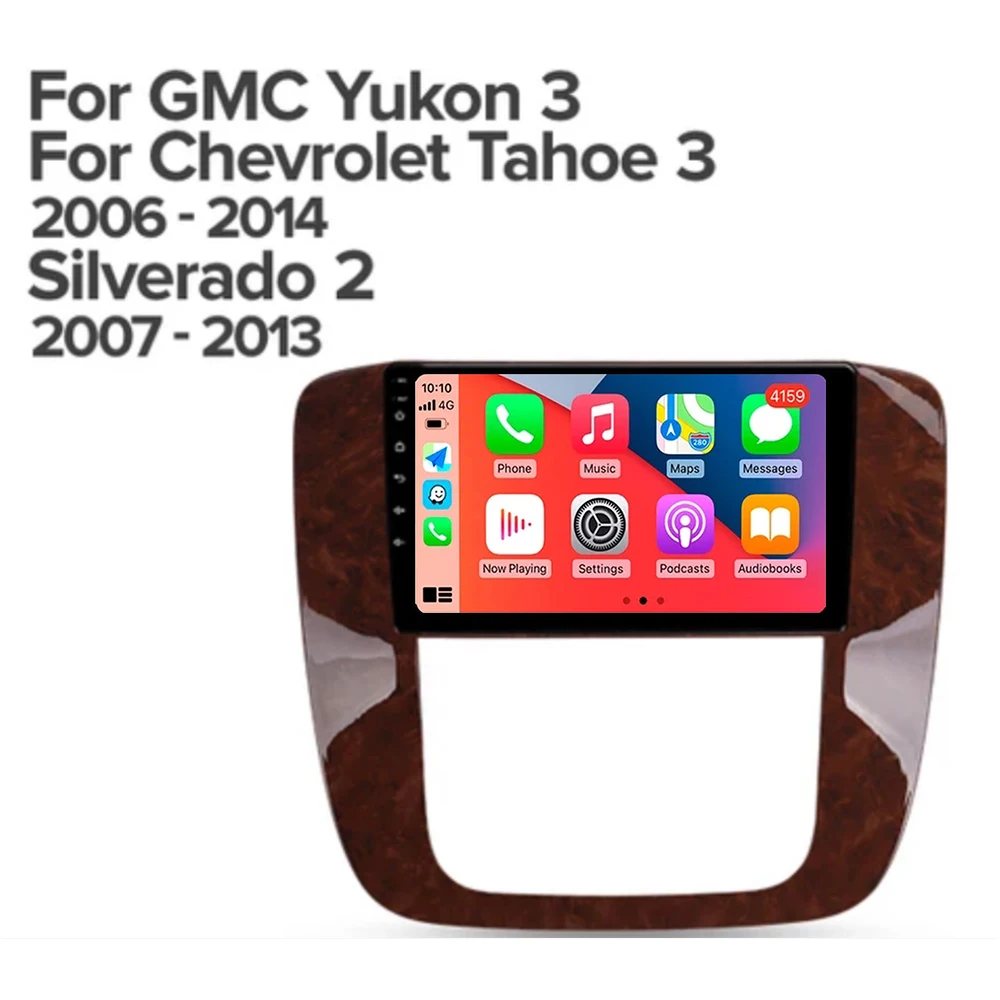 Android 14 WIFI + 4G стерео автомобильное радио для GMC Yukon Chevrolet Tahoe Suburban 2008-2012 мультимедийный видеоплеер Auto CarPlay GPS