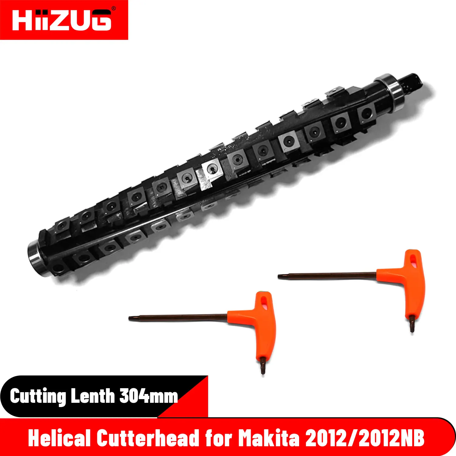 304mm Helical Cutterhead for Makita 2012 2012NB Planer with 52 Carbide Inserts